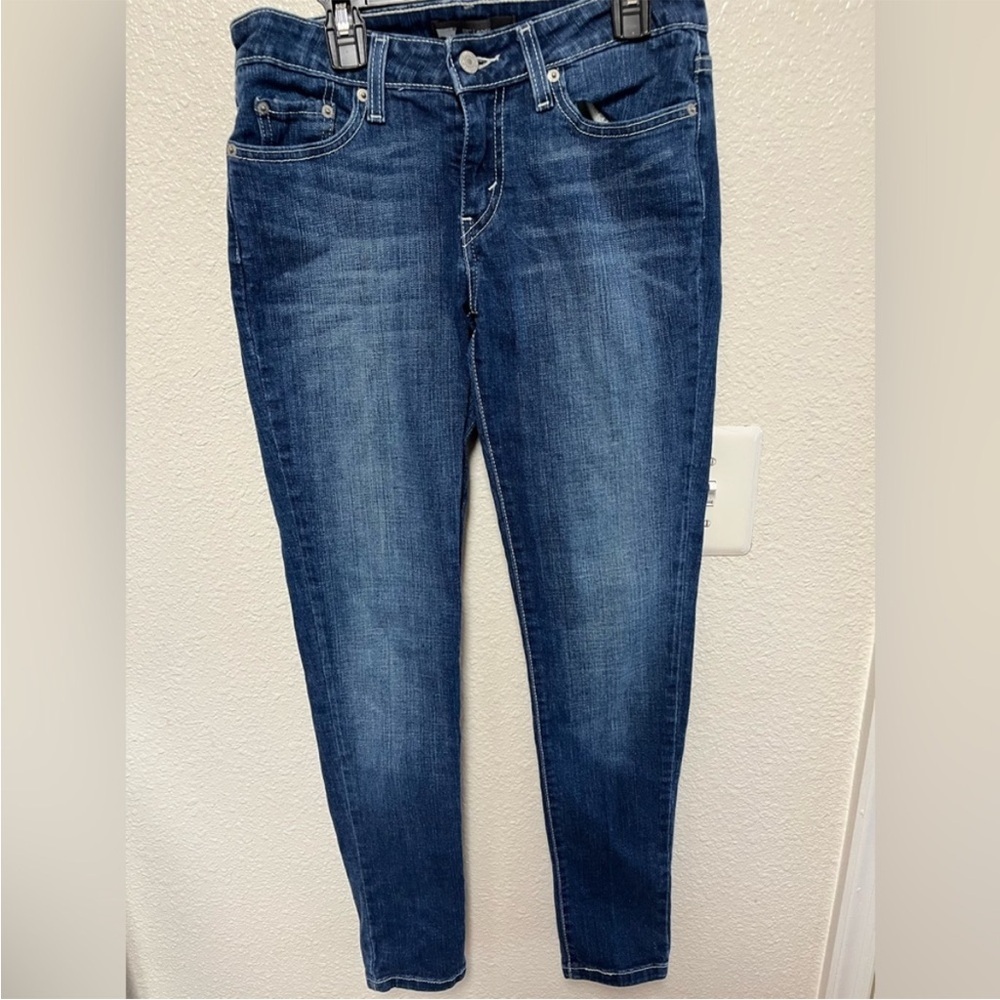 Levi's 535 Skinny Legging Jeans Stone Wash Mid Rise Women's Blue Size 7M